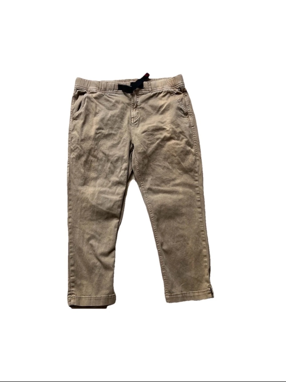 Gramicci Womens Tan Belted Cotton Pants Size 8